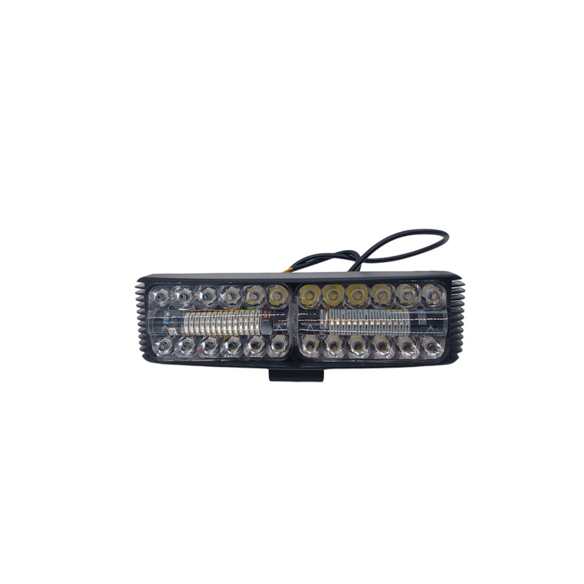 Faro LED rectangular de 52 LEDs alta/baja con luz azul DRL MTC061
