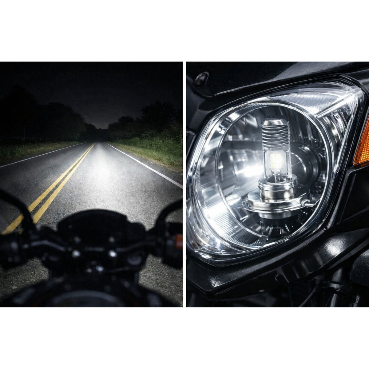 Foco LED H4 alta y baja para faro de moto, de reemplazo directo - foto 2