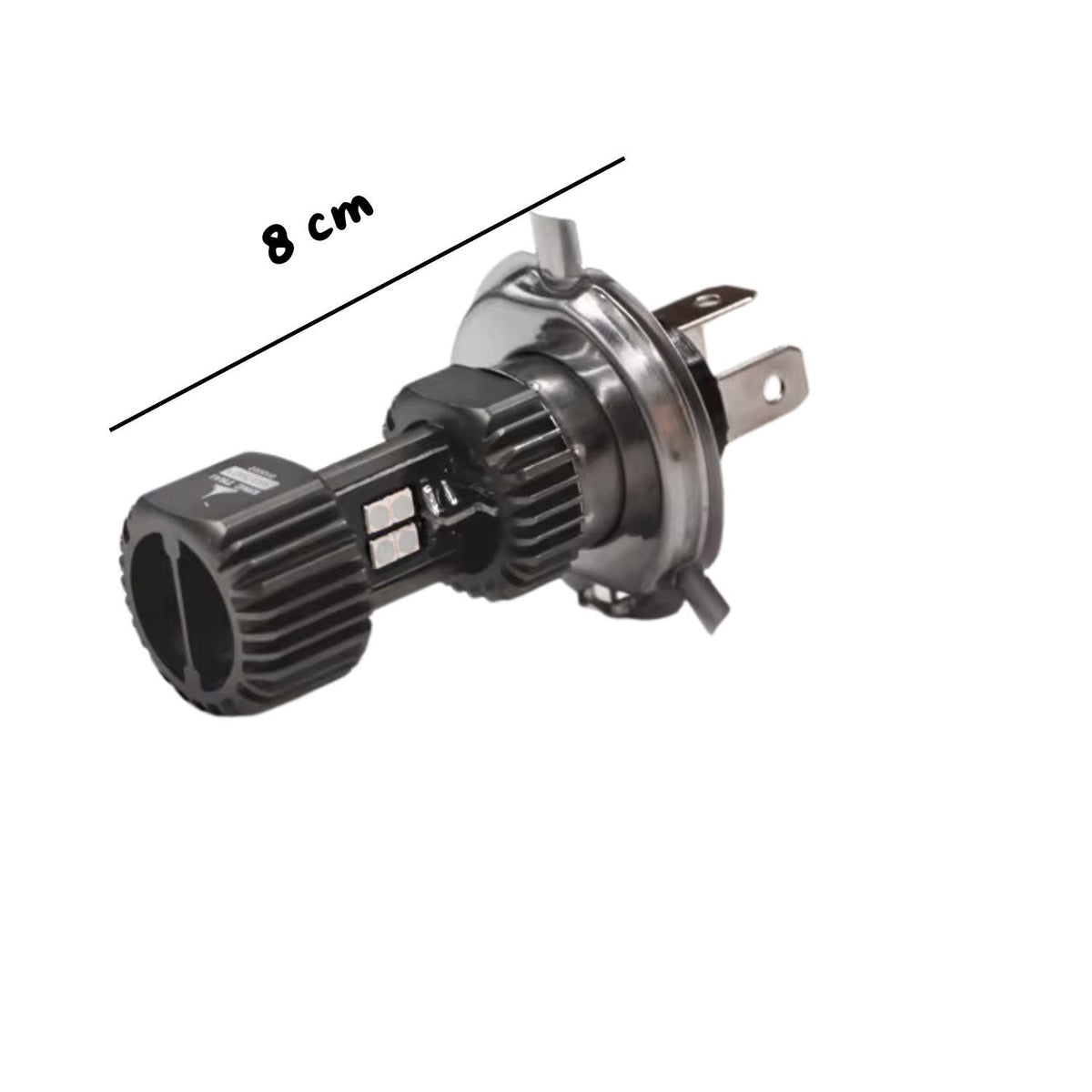 Foco LED H4 de 12V y 24V para moto, luz blanca fría 6000K - foto 2