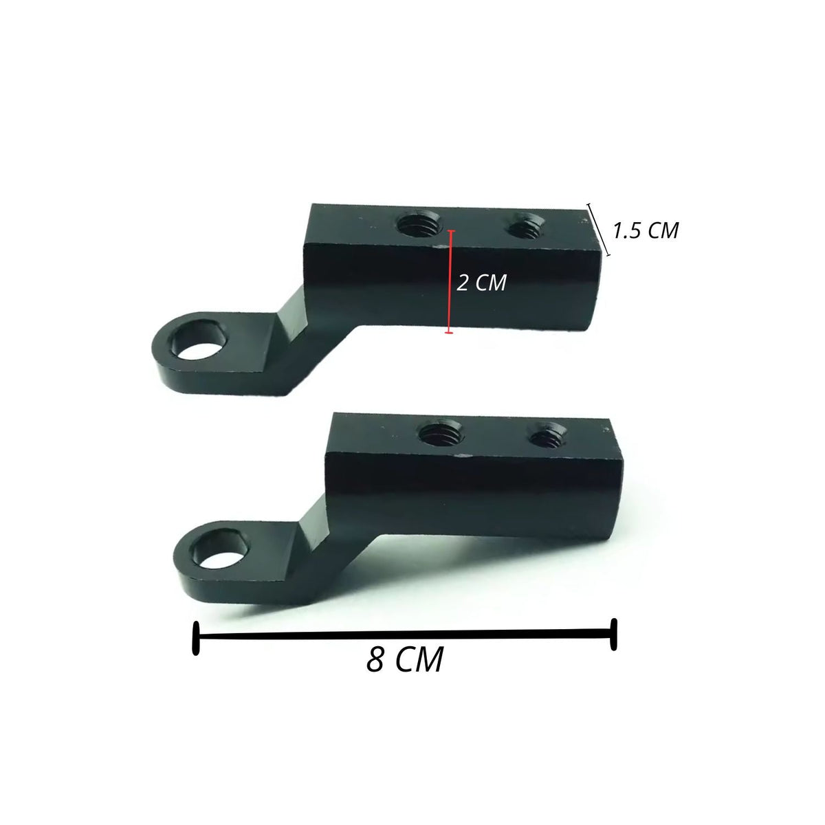 Extensor metálico para retrovisor de moto tipo L con doble rosca - foto 4
