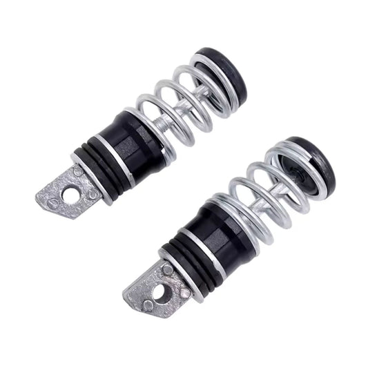 Par de posapiés con resorte para scooter, aleación de aluminio