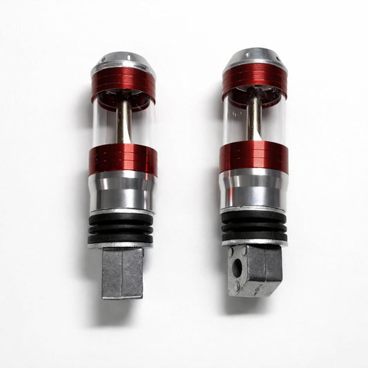 Par de estriberas universales para moto en aluminio CNC rojo