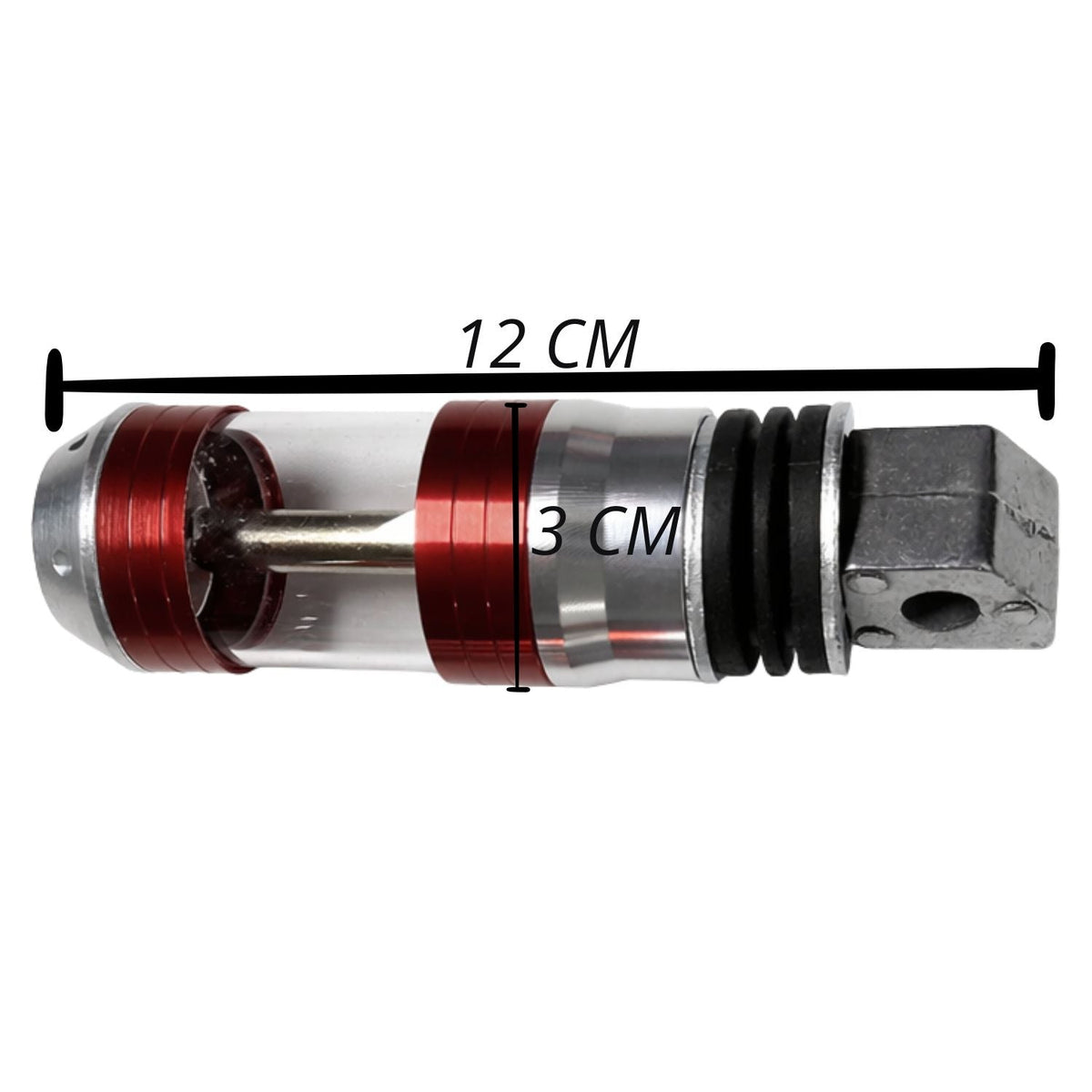Par de estriberas universales para moto en aluminio CNC rojo - foto 2