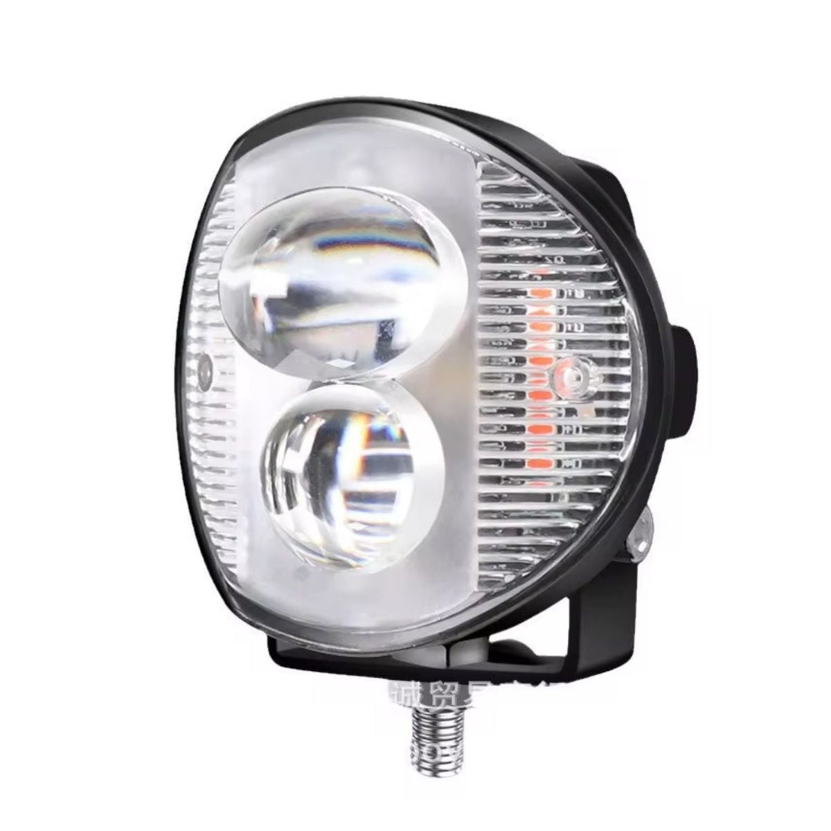 Faro LED proyector lupa para moto y ATV, luz blanca, amarilla y estrobo