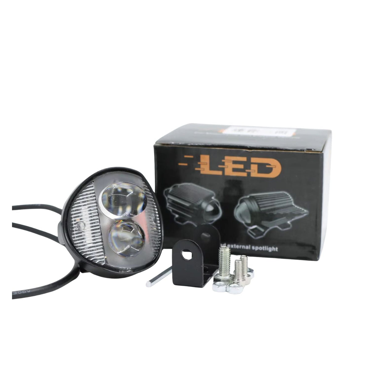 Faro LED proyector lupa para moto y ATV, luz blanca, amarilla y estrobo - foto 8