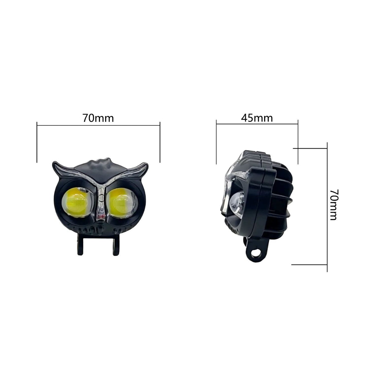 Faros LED tipo búho para moto con tira RGB y luz DRL - foto 2