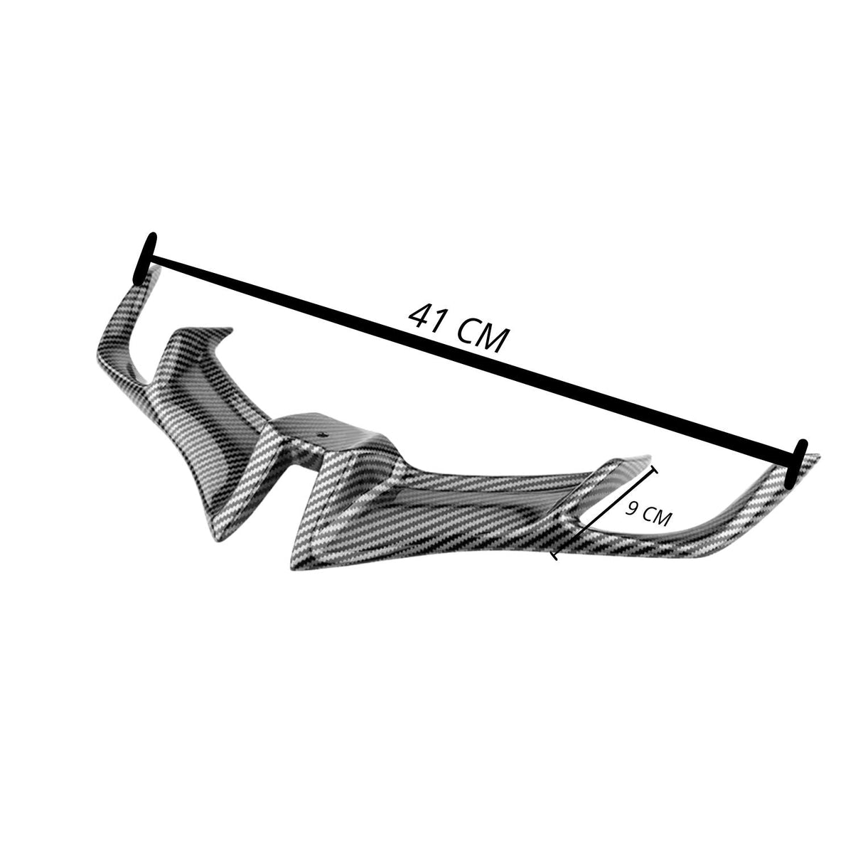 Alerón frontal universal para moto con acabado tipo fibra de carbono - foto 3