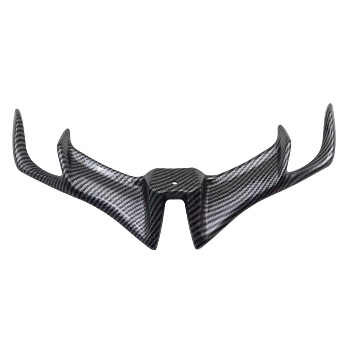 Alerón frontal universal para moto con acabado tipo fibra de carbono