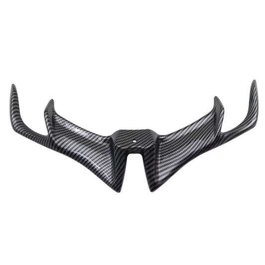 Alerón frontal universal para moto con acabado tipo fibra de carbono