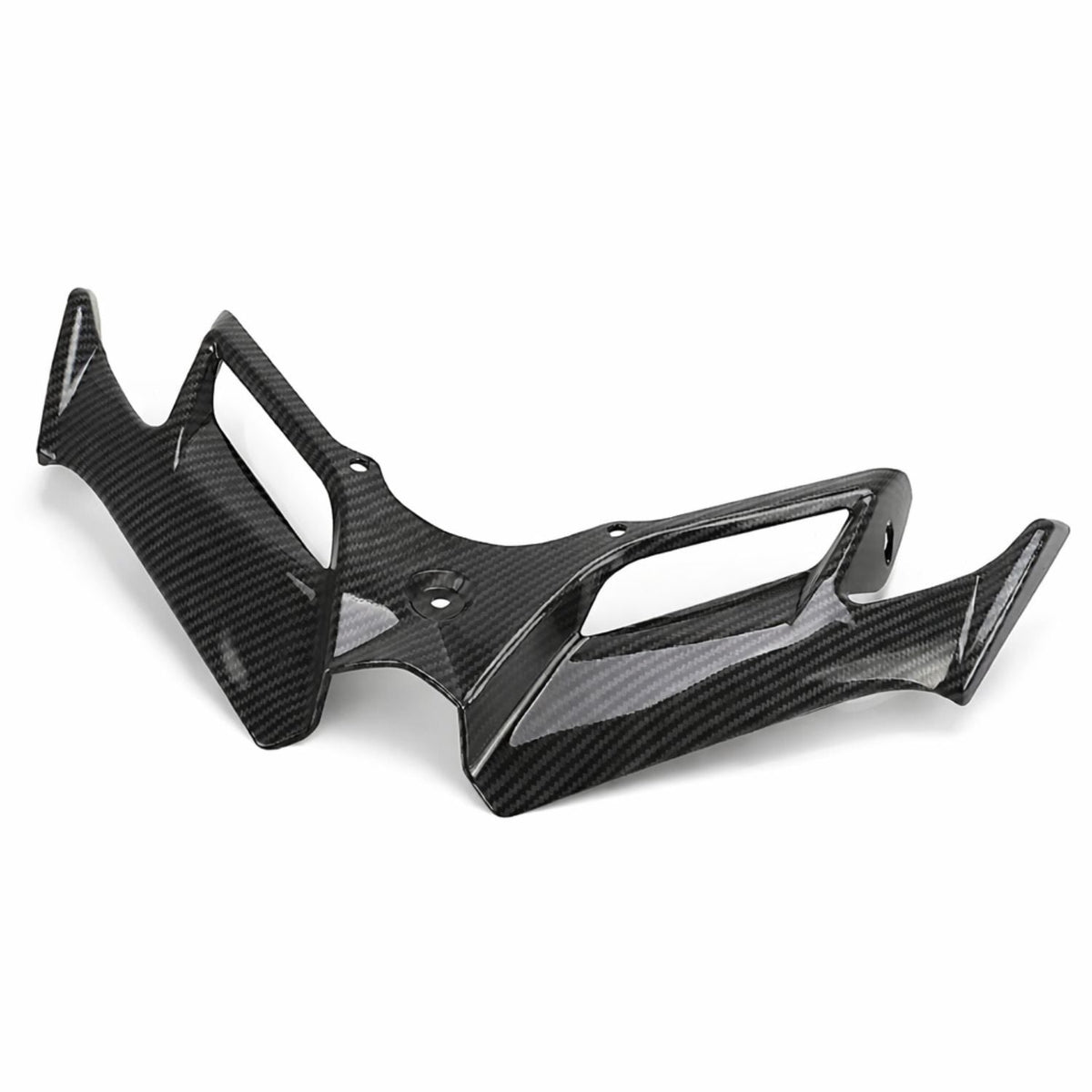 Alerón frontal racing para moto con acabado estilo fibra de carbono