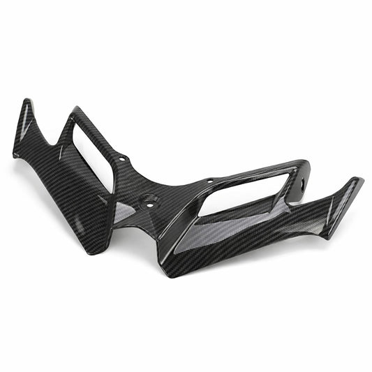 Alerón frontal racing para moto con acabado estilo fibra de carbono