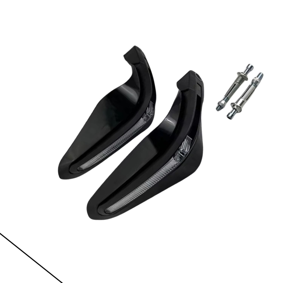 Paramanos con tira LED integrada para moto adventure y touring, universales - foto 2