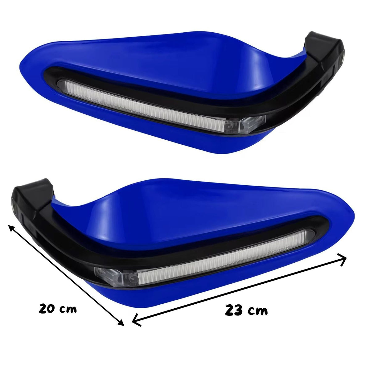 Paramanos con tira LED integrada para moto adventure y touring, universales - foto 5