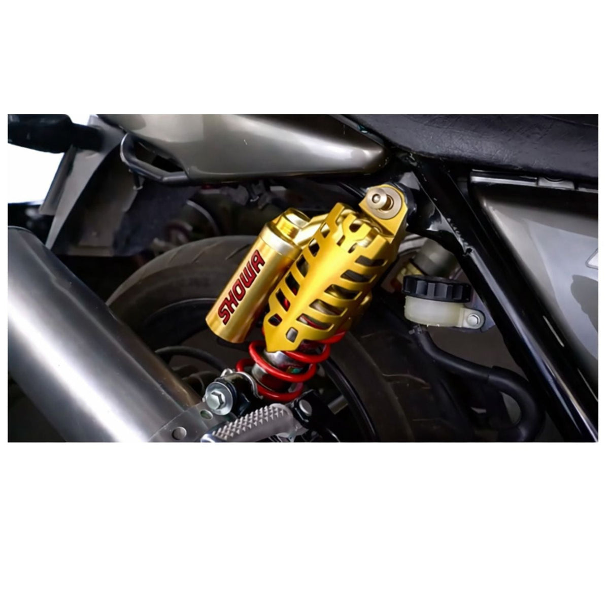 Par de cubre amortiguadores ventilados para moto, estilo racing - foto 4