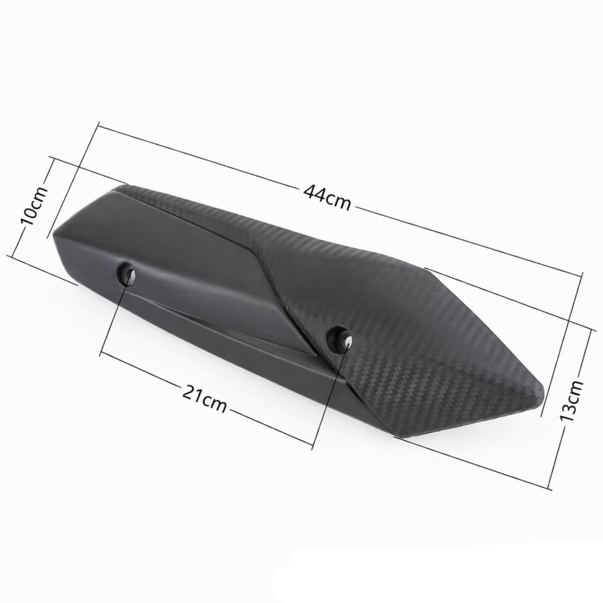 Protector de escape para moto estilo fibra de carbono, en dos acabados - foto 4