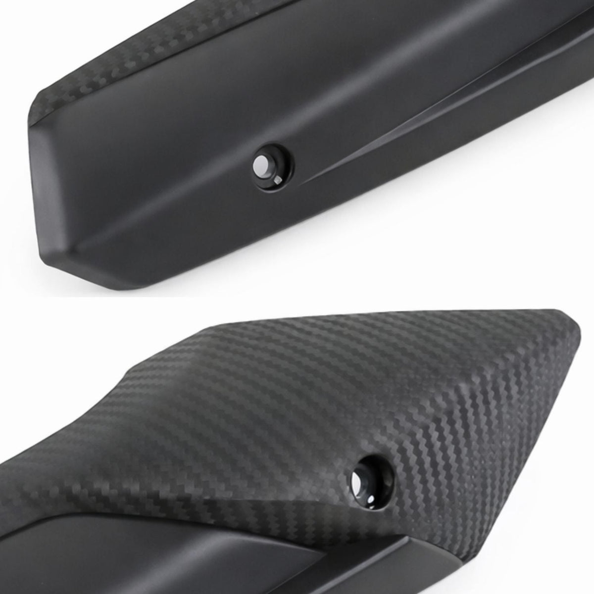Protector de escape para moto estilo fibra de carbono, en dos acabados - foto 5