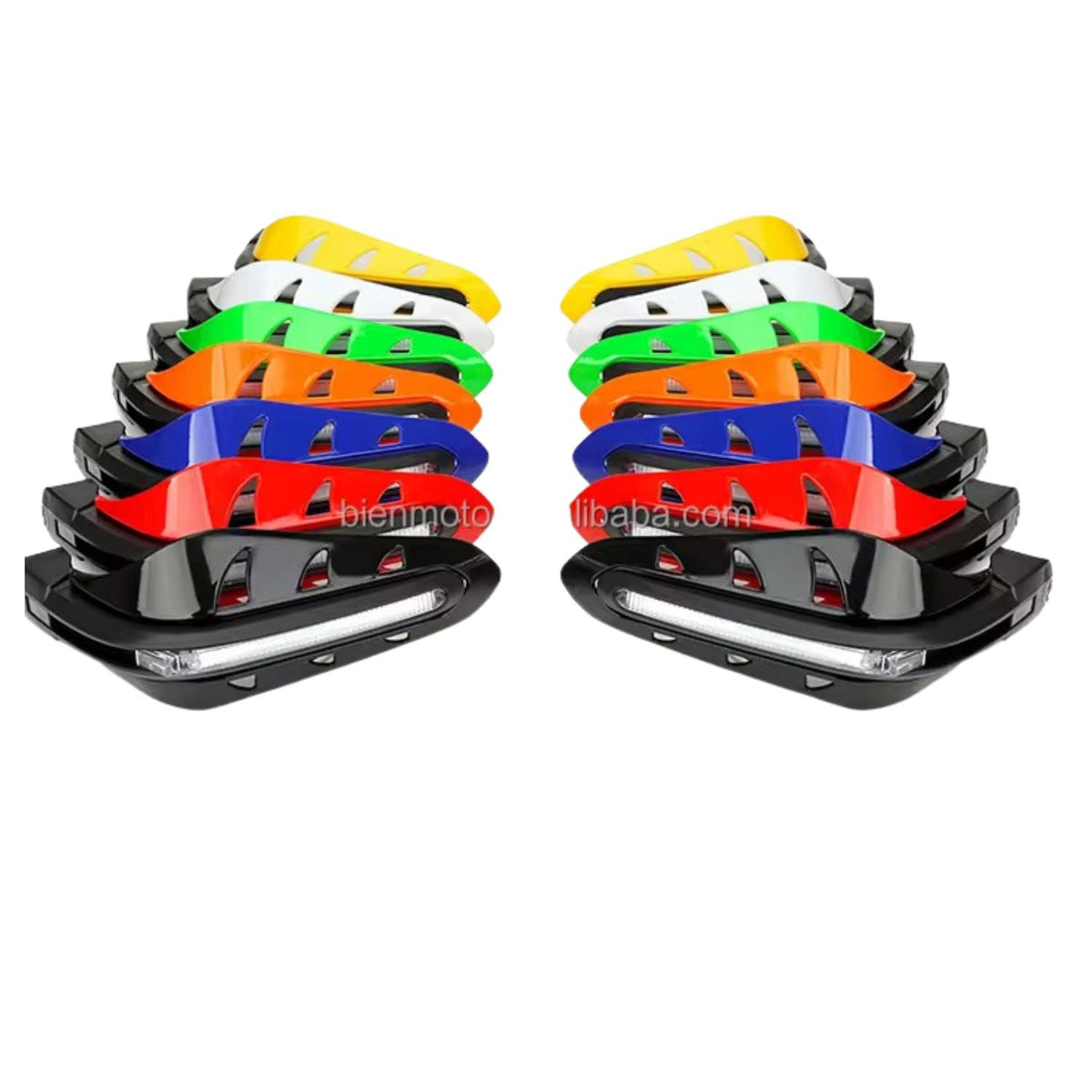 Protectores de manos ABS con luz LED para moto, universales