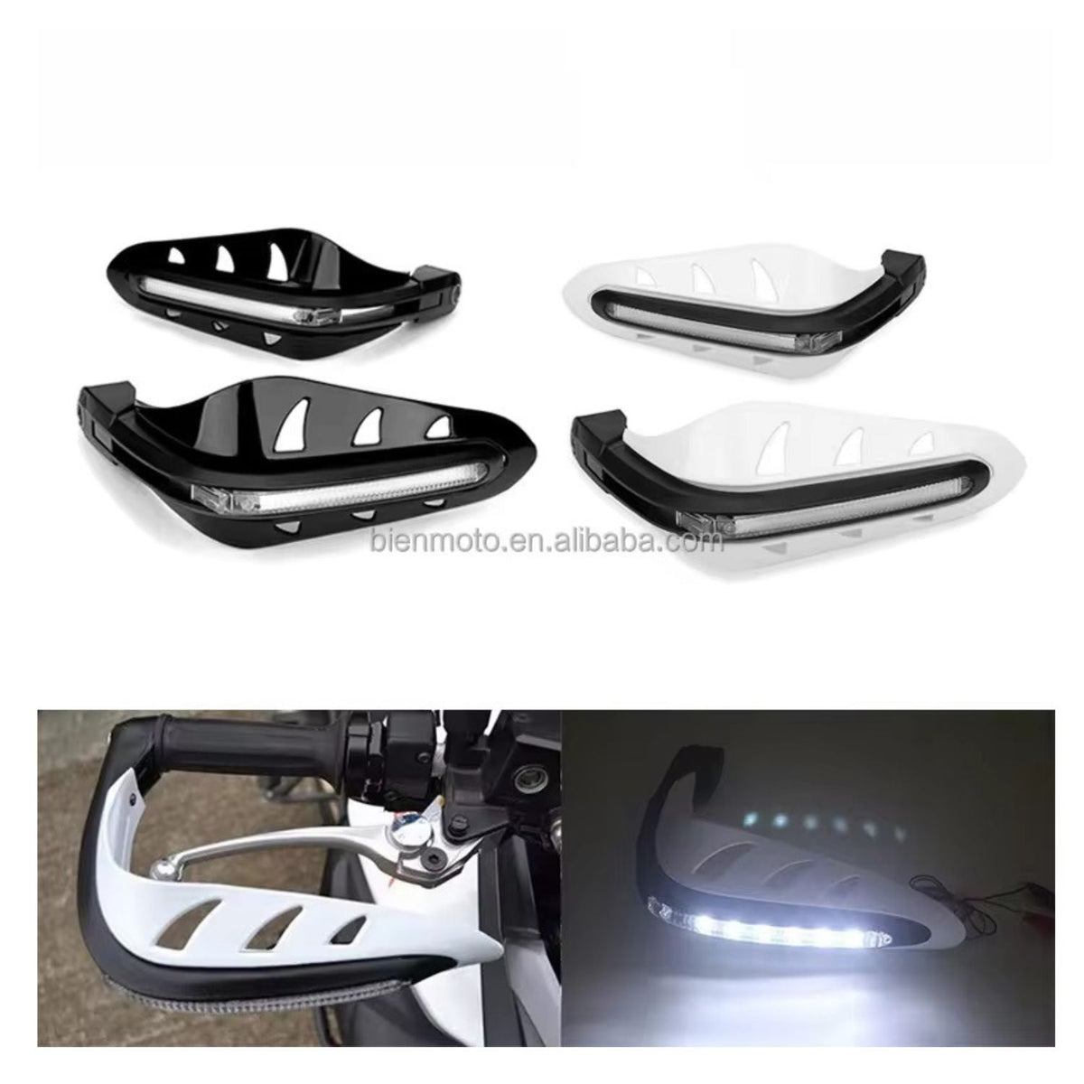 Protectores de manos ABS con luz LED para moto, universales - foto 4