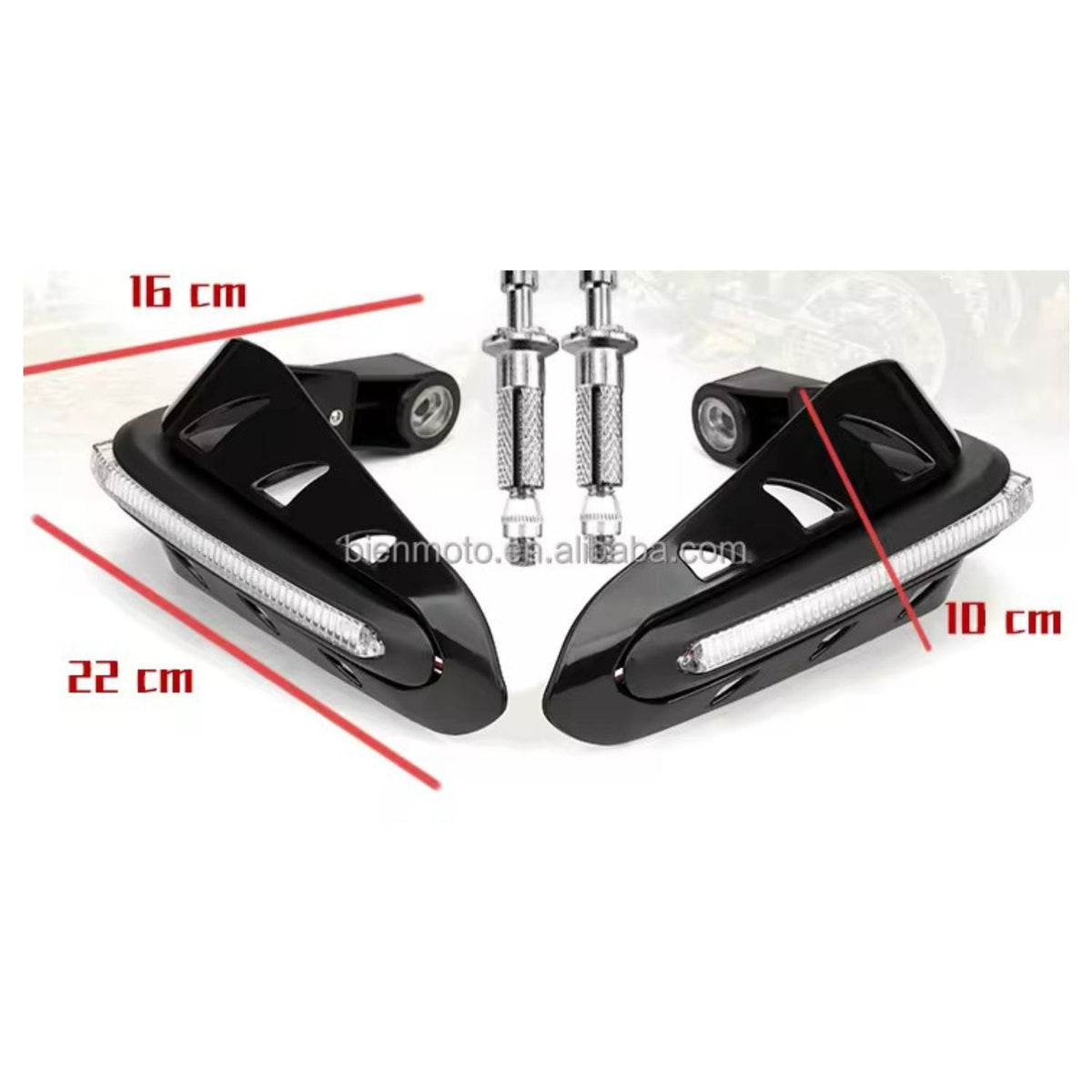 Protectores de manos ABS con luz LED para moto, universales - foto 5