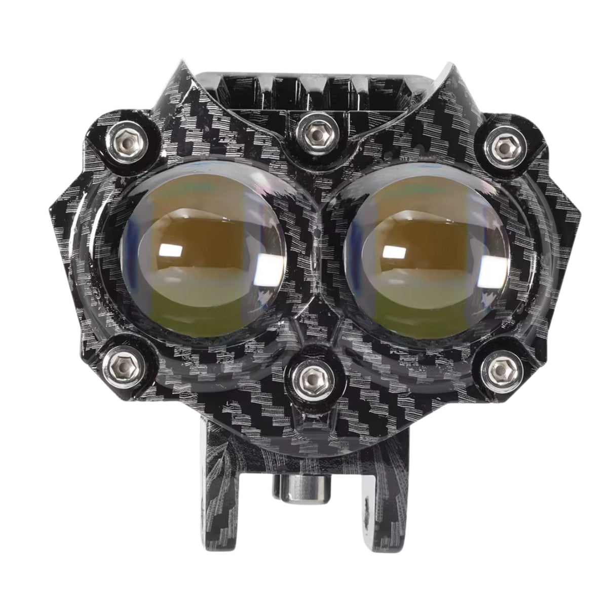 Faro auxiliar doble lente proyector para moto, blanco, ámbar y mixto, 12 V