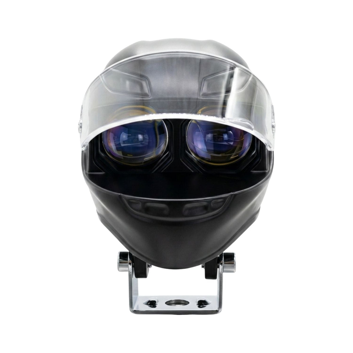Par de faros auxiliares LED dual color para moto, blanco y ámbar