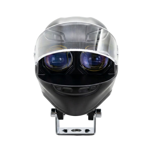 Par de faros auxiliares LED dual color para moto, blanco y ámbar