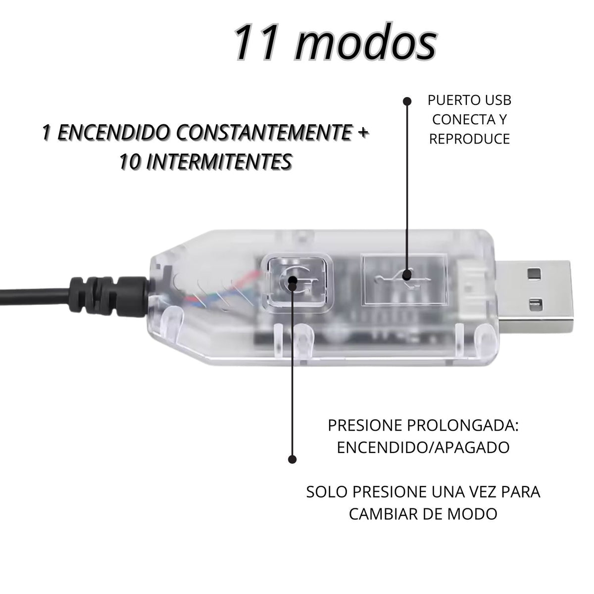 Kit de luces LED decorativas cara malvada para parabrisas o medallón, USB - foto 2