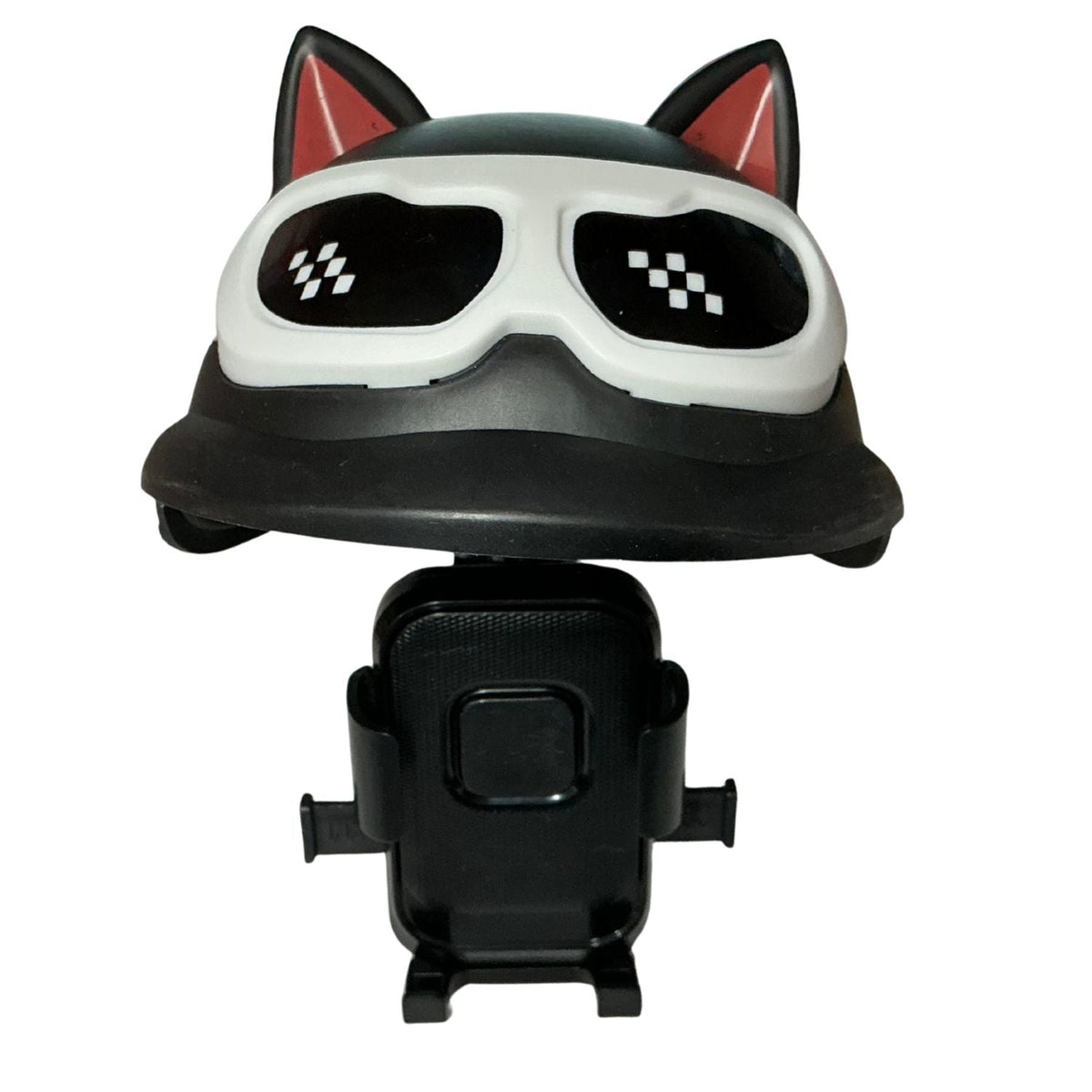 Soporte de celular para moto con diseño de gato, ajuste universal al manubrio
