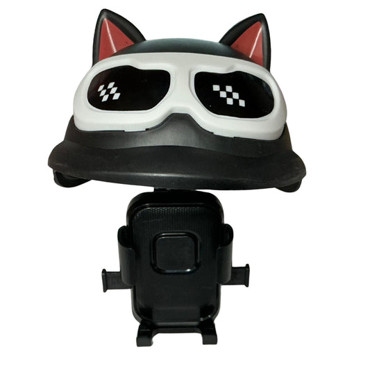 Soporte de celular para moto con diseño de gato, ajuste universal al manubrio