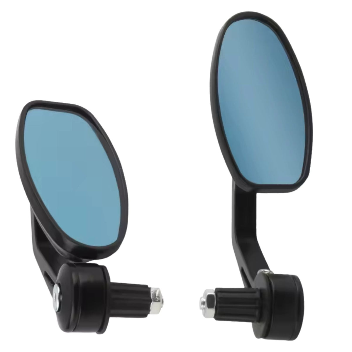 Par de espejos retrovisores azules para manillar de moto, universales