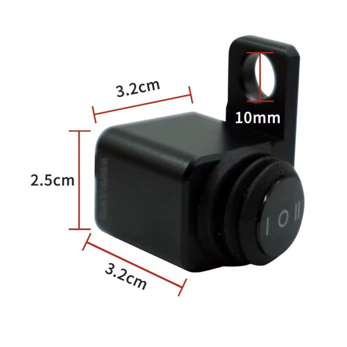 Interruptor rocker on/off impermeable para manillar de moto con cableado - foto 2