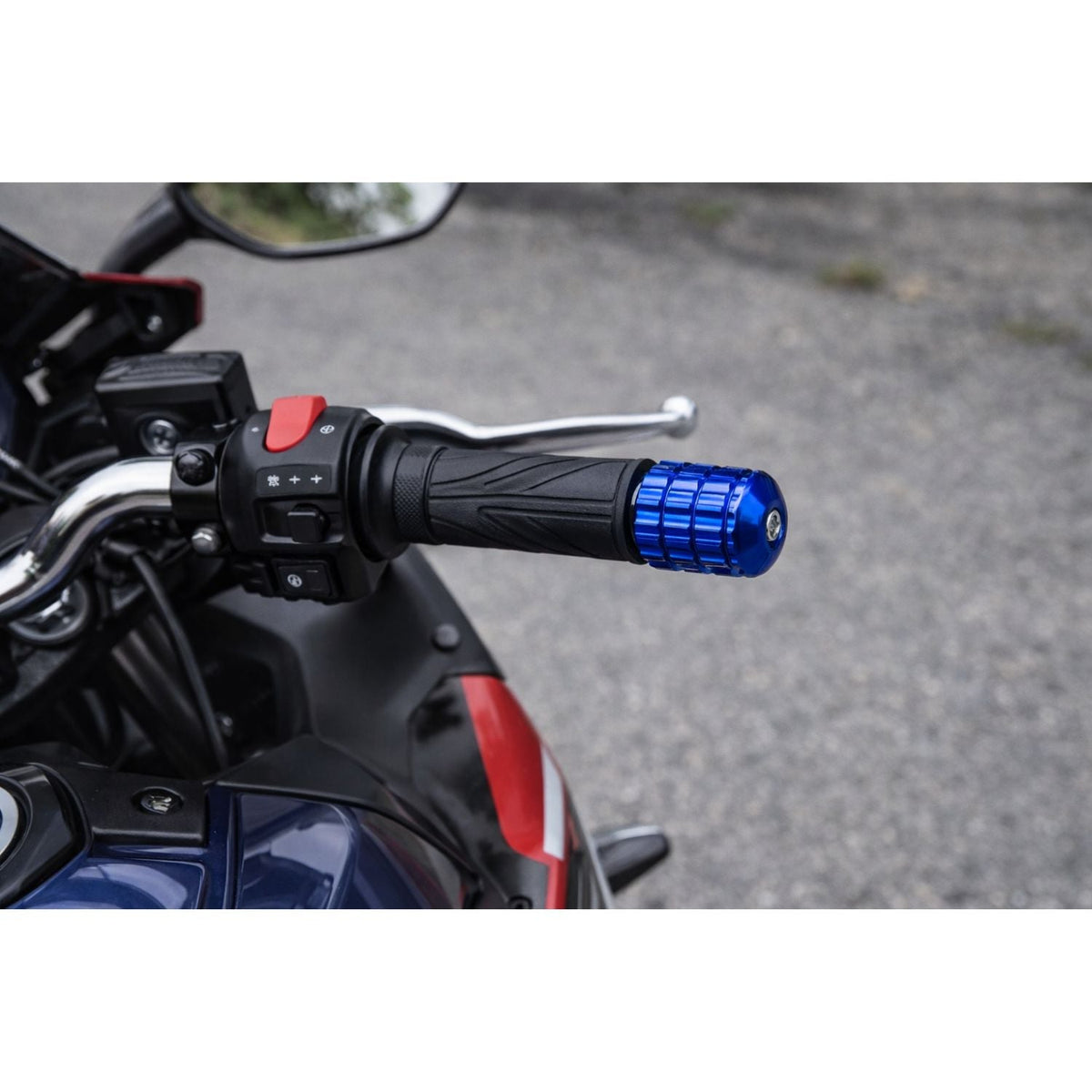 Par de contrapesos de manubrio para moto en aluminio CNC con tope slider - foto 2