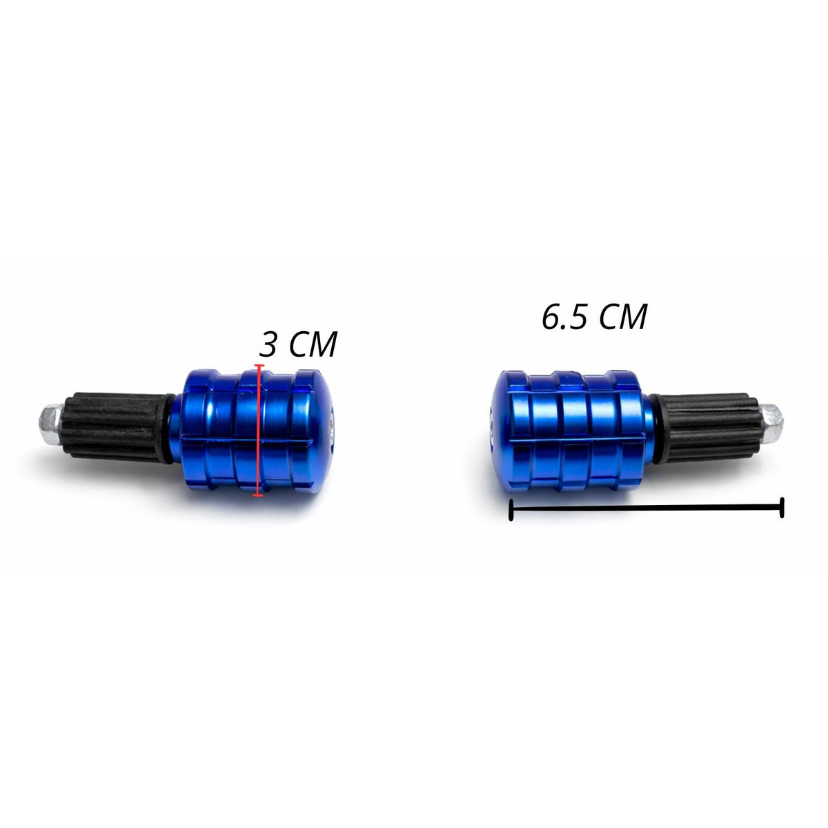 Par de contrapesos de manubrio para moto en aluminio CNC con tope slider - foto 3