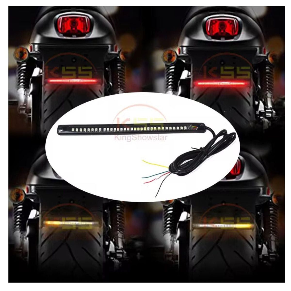 Barra LED flexible 3 en 1 de 20.5 cm para luz trasera, freno y direccional - foto 2