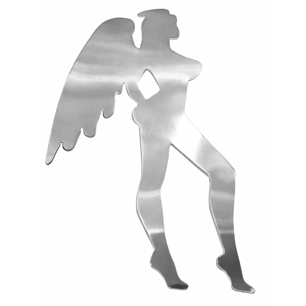 Figura decorativa de metal con ventosa para auto, 17 cm, Diabla o Ángel