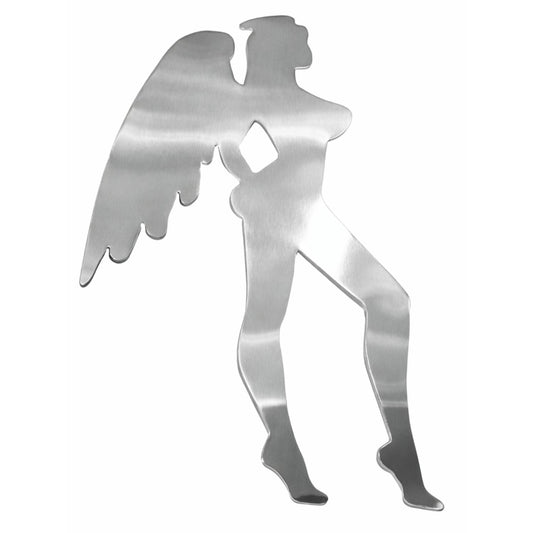 Figura decorativa de metal con ventosa para auto, 17 cm, Diabla o Ángel