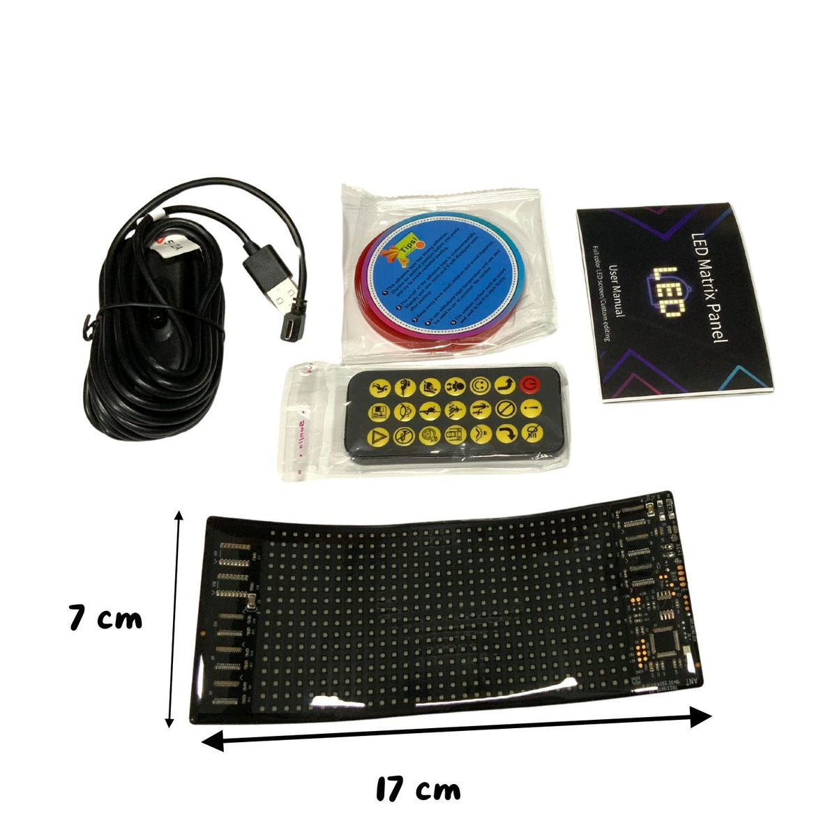 Panel LED flexible programable por app y control remoto, 17 x 7 cm - foto 5
