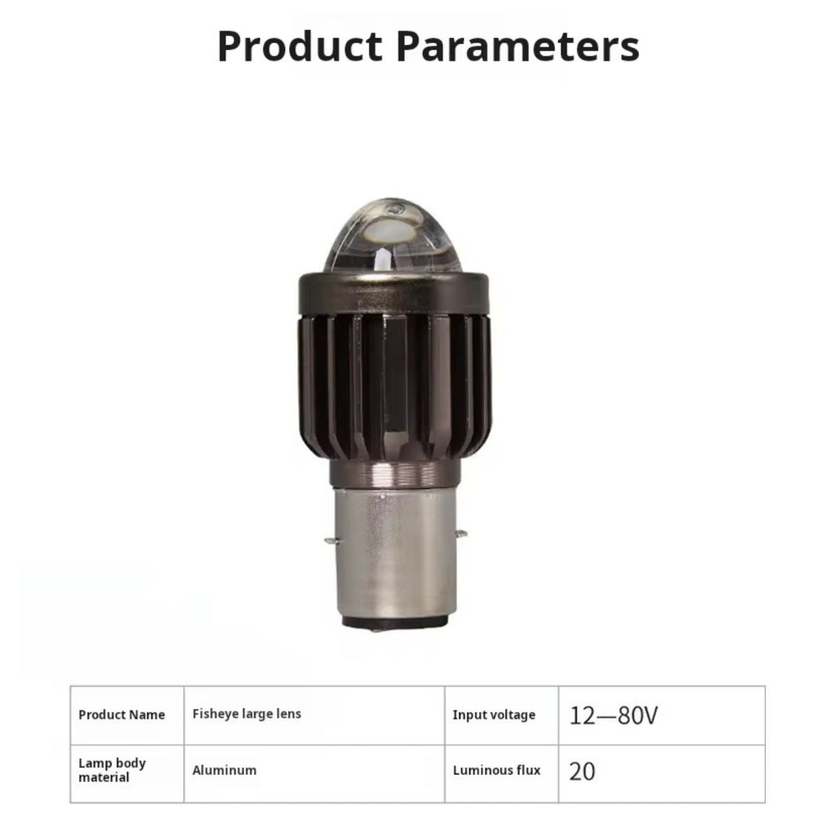 Foco LED proyector fisheye para moto y auto, 12 a 80 V, luz blanca y ámbar - foto 4