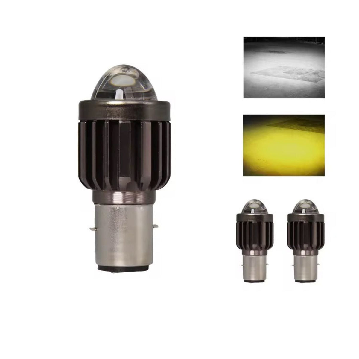 Foco LED proyector fisheye para moto y auto, 12 a 80 V, luz blanca y ámbar - foto 5