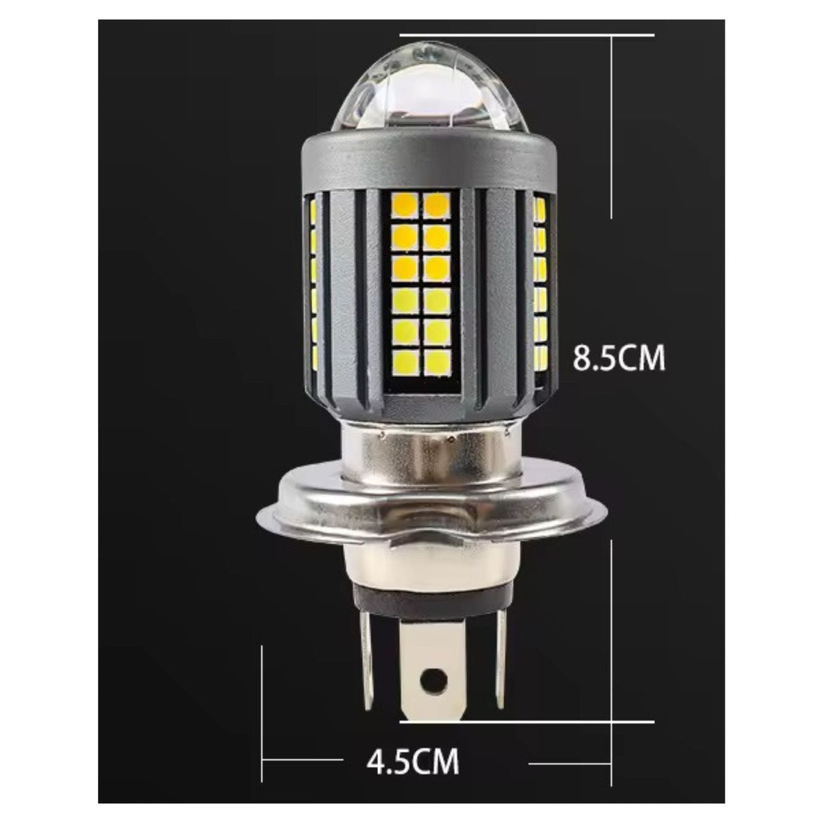 Bulbo LED H4 de 3 pines para faro de moto, alta y baja - foto 5