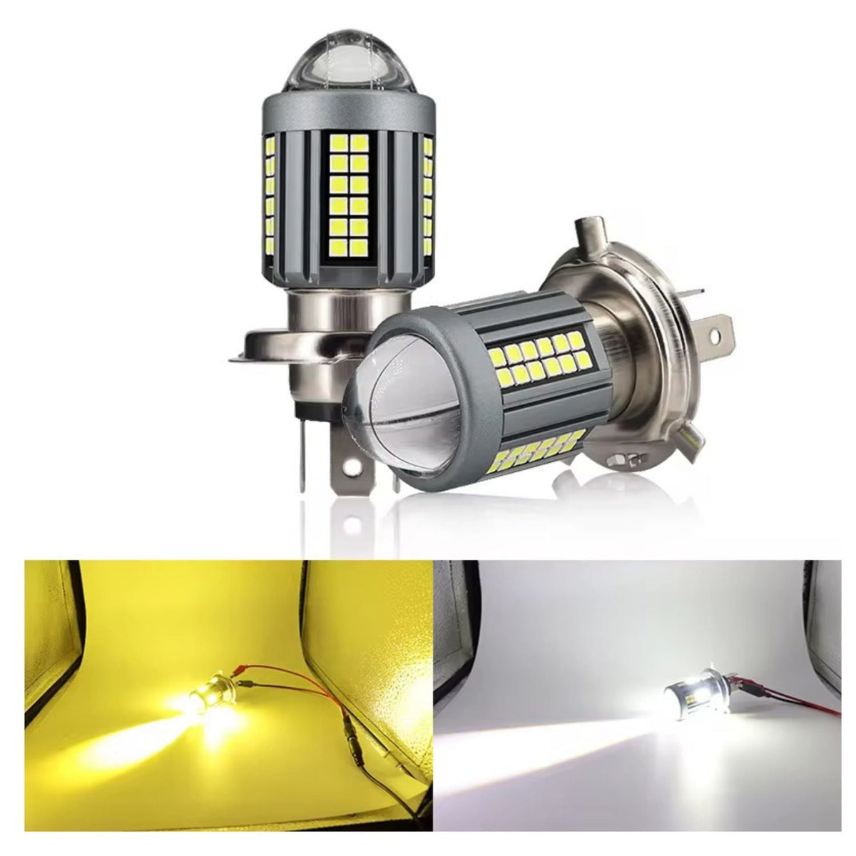 Bulbo LED H4 de 3 pines para faro de moto, alta y baja - foto 3