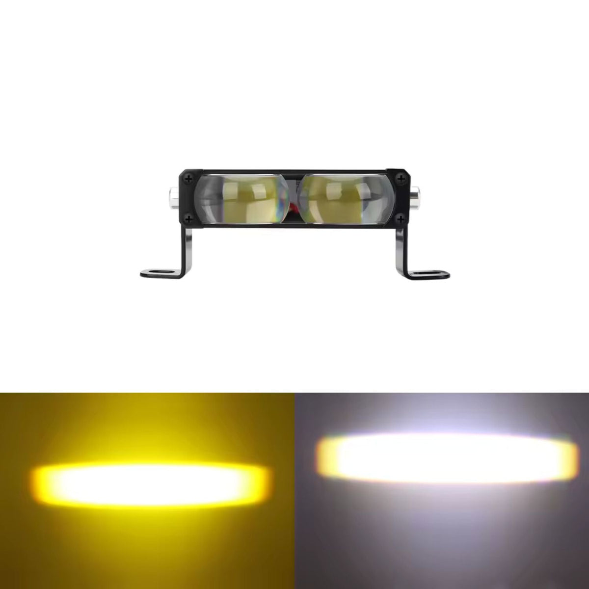 Faro auxiliar LED doble con lente tipo lupa, luz blanca y ámbar - foto 2