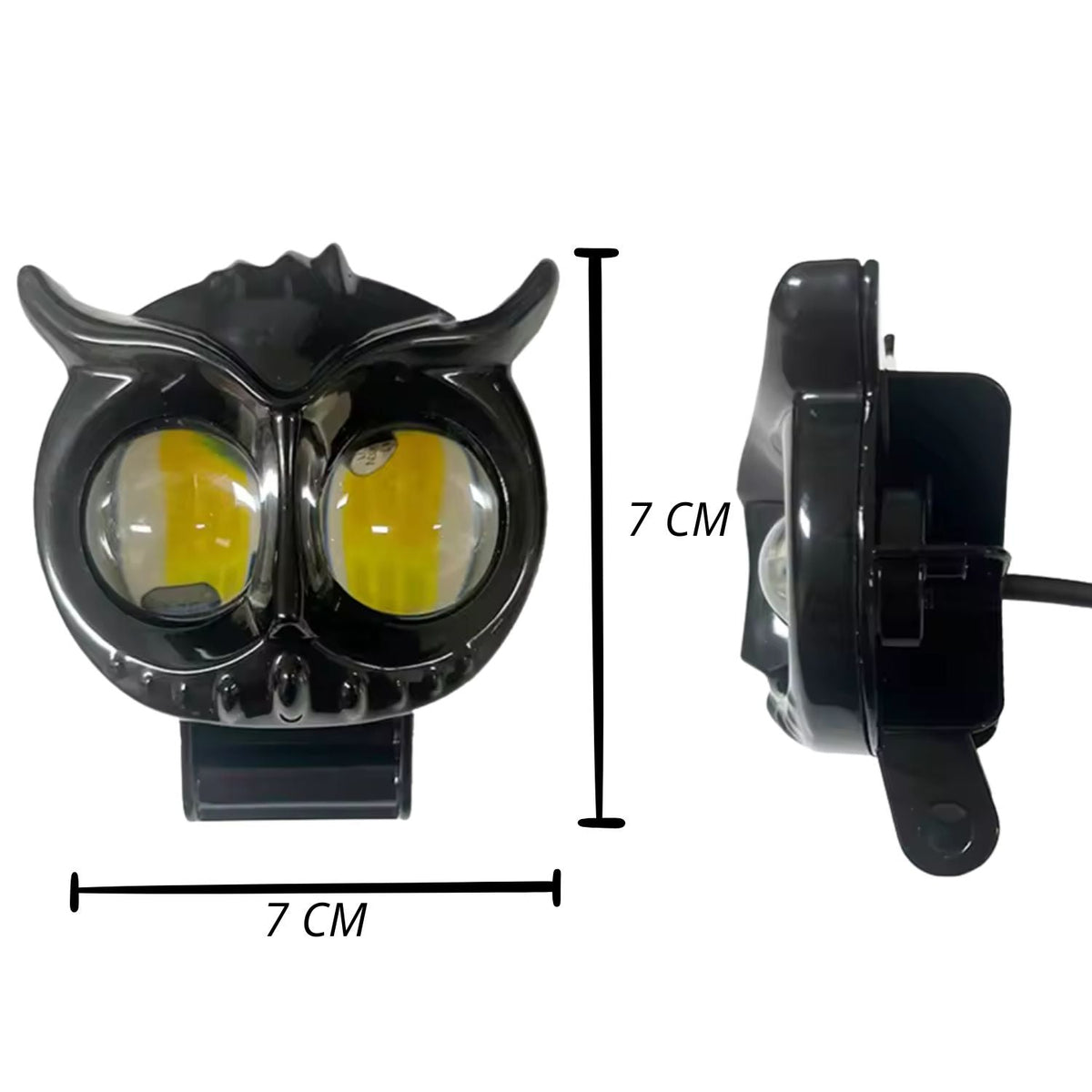 Luz auxiliar LED tipo ojos de búho para moto y off-road, blanco y ámbar - foto 4