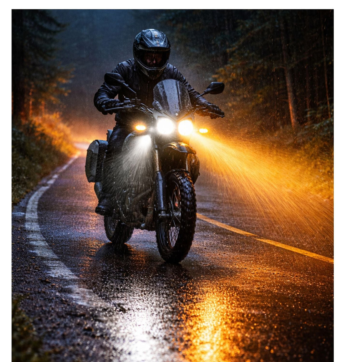 Par de faros LED auxiliares off road de 220 W para moto y 4x4 - foto 3