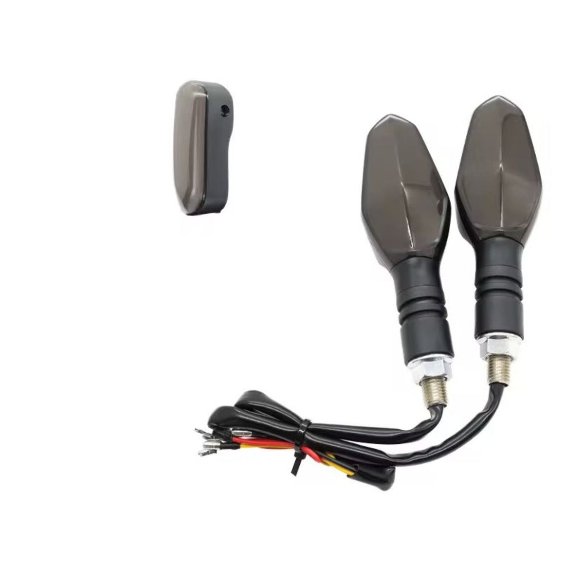 Intermitentes LED secuenciales ahumados para moto naked, 16 cm
