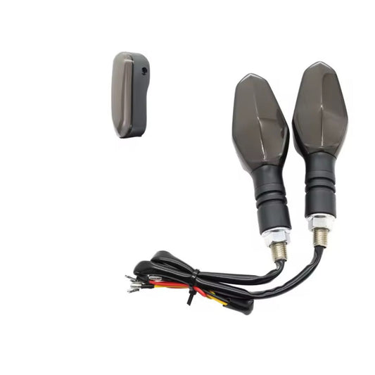 Intermitentes LED secuenciales ahumados para moto naked, 16 cm