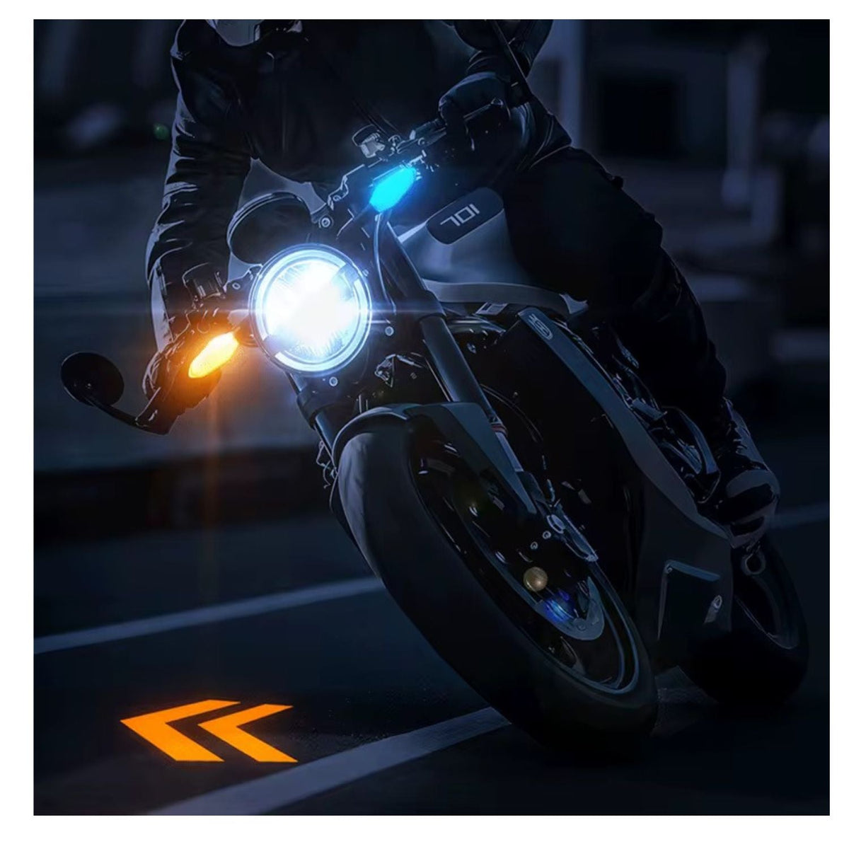 Intermitentes LED secuenciales ahumados para moto naked, 16 cm - foto 4