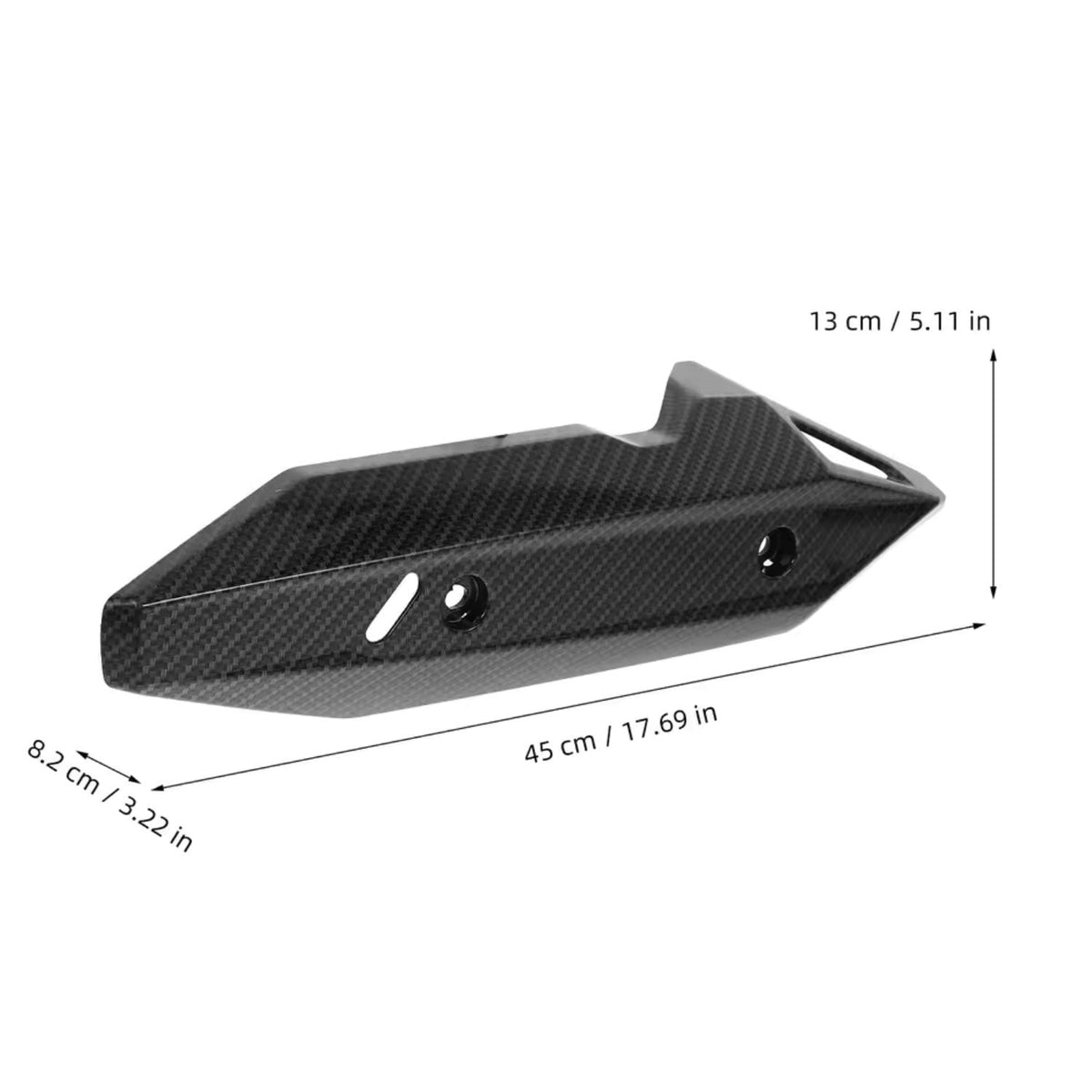 Cubierta protectora para escape de moto con acabado tipo carbono, 45 cm - foto 2