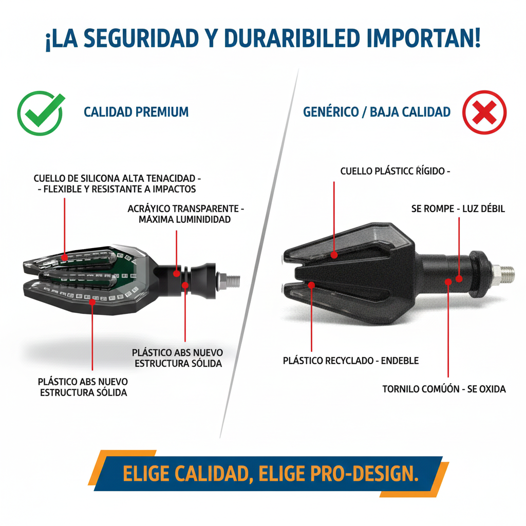 Par de direccionales LED premium con cuello de silicona y perno M10 - foto 2
