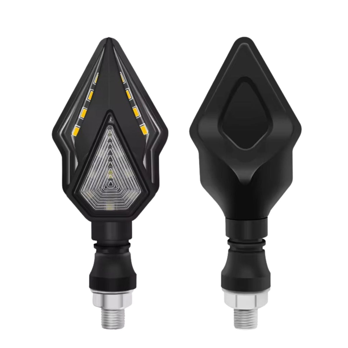 Par de direccionales LED tipo flecha para moto naked y deportiva, 12 V